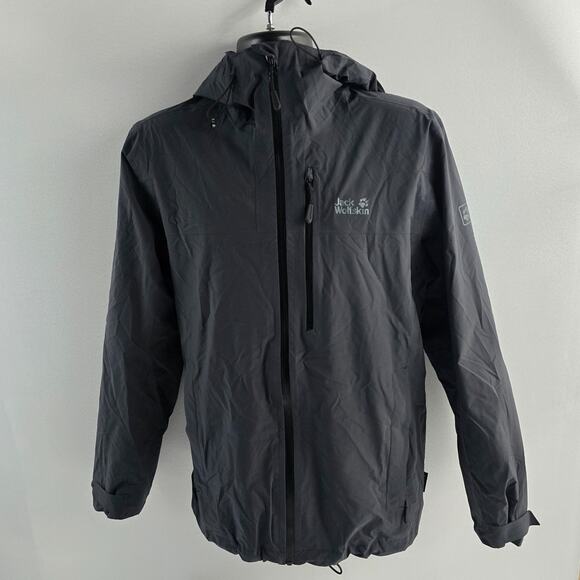 Jack Wolfskin Men’s Texapore Ecosphere Hooded Rain Jacket Black Size M 6593 - Picture 1 of 10
